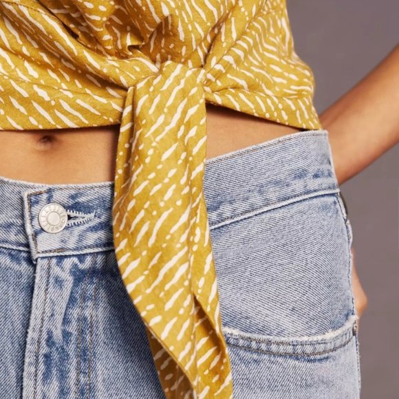 Anthropologie Side-Tie Crop Tee - Picture 5 of 8